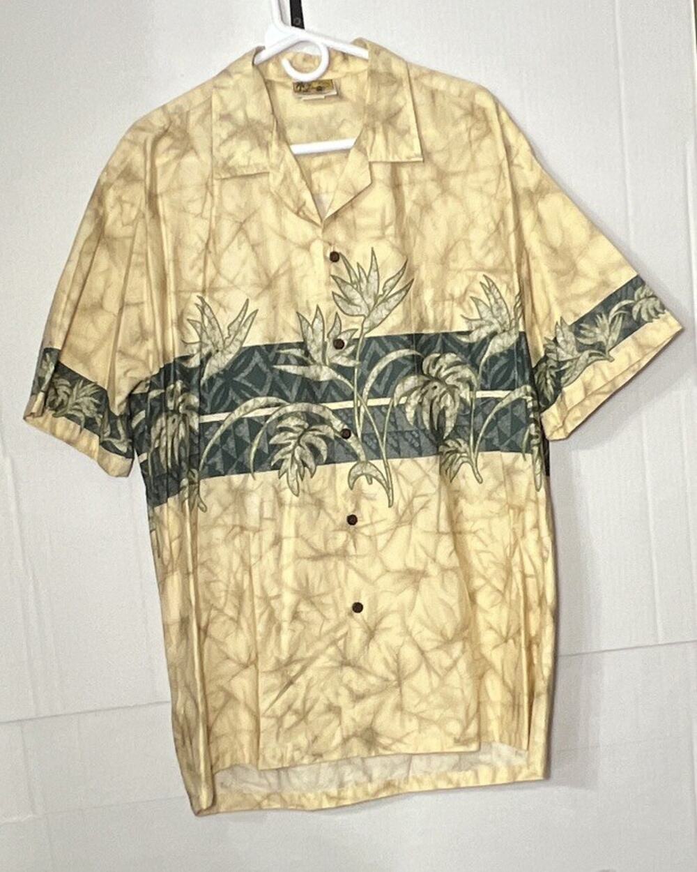 Mens Vintage Winnie Fashion Tropical Shirt 100% Cotton Size XL Made In Hawaii